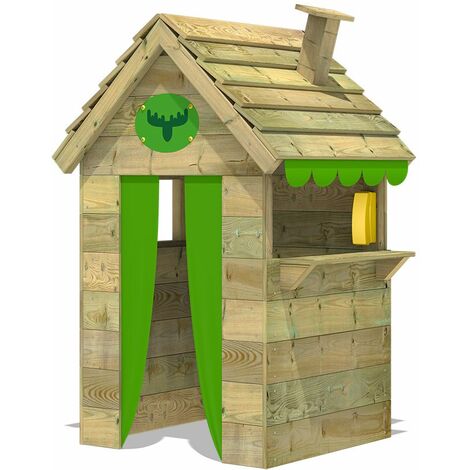 Spielhaus Beetlebox Bling Xxl Spielhaus Garten Holz Mit Hoher Theke Und Dach Mit Schornstein