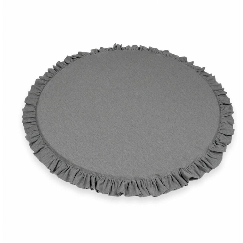 Oem Grau Spielmatte Für Kinder 100Cm Rund Mit Rüschen,