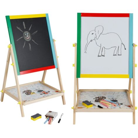 Spieltafel doppelseitig Kreidetafel & Whiteboard 40x65x33cm Kindertafel
