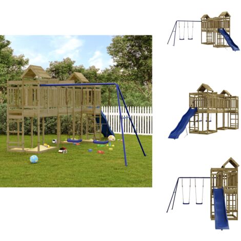 Spielturm Imprägniertes Kiefernholz - Holzspielgeräte - Gartenmöbel - Outdoorspiele - Spielhaus - Spielturm