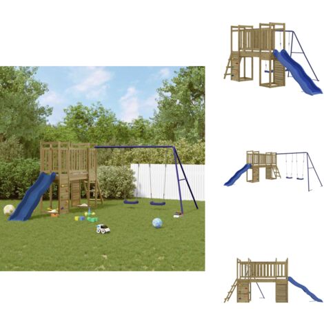 Spielturm Imprägniertes Kiefernholz - Holzspielplatz - Outdoor Spielgeräte - Gartenmöbel - Kindgerechtes Spielzeug - Spielturm