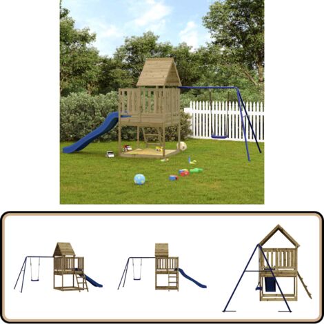 Spielturm Imprägniertes Kiefernholz - Holzspielplatz - Spielturm - Kiefernholz - Imprägnierter Holz - Gartenmöbel