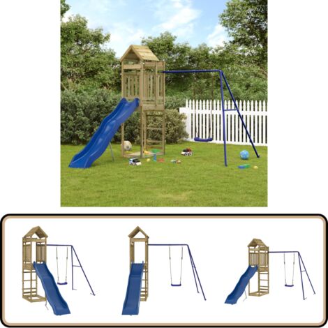 Spielturm Imprägniertes Kiefernholz - Holzspielplatz - Spielturm - Kiefernholzspeilplatz - Gartenmöbel - Gartenspiele