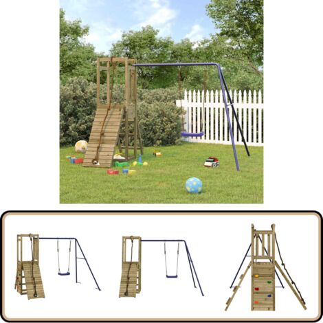 Spielturm Imprägniertes Kiefernholz - Holzspielplatz - Spielturm - Kletterturm - Kiefernholz - Gartenmöbel