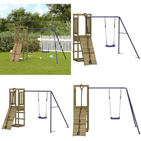 Spielturm Imprägniertes Kiefernholz - Holzspielplatz - Spielturm - Kletterturm - Kiefernholzturm - Kinderspielplatz - Home & Living