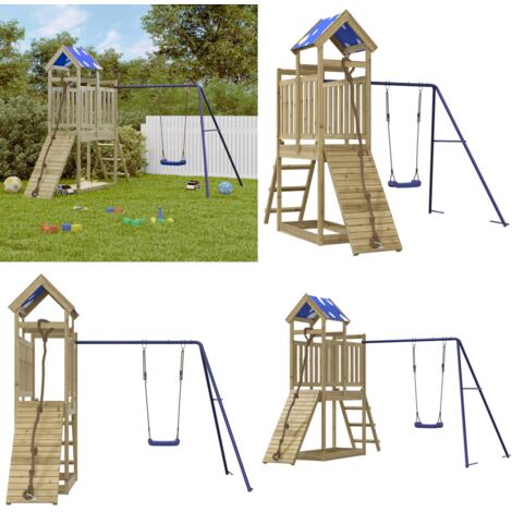 Spielturm Imprägniertes Kiefernholz - Holzspielturm - Kiefernholz - Spielgeräte Für Draußen - Gartenmöbel - Spielplatz - Home & Living