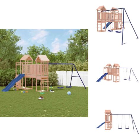 Spielturm Massivholz Douglasie - Holzspielplatz - Outdoor Spielgeräte - Gartenmöbel Kindgerecht - Spielturm - Rutschen