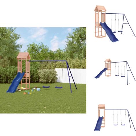 Spielturm Massivholz Douglasie - Holzspielplatz - Spielturm - Douglasienholz - Rutsche - Schaukelset