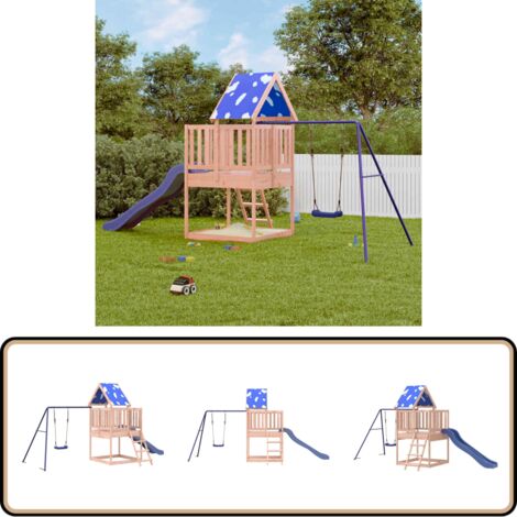 Spielturm Massivholz Douglasie - Holzspielturm - Kinderspielgeräte - Spielturm Mit Rutsche - Freiluftsspiel - Gartenmöbel