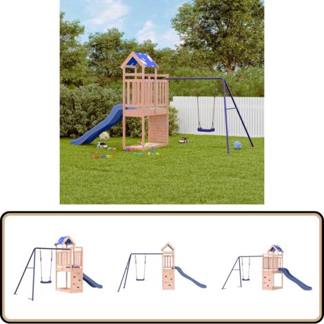 Spielturm Massivholz Douglasie - Holzspielturm - Outdoor Spielgeräte - Spielturm Mit Rutsche - Kindgerechtes Spielzeug - Gartenmöbel Für Kinder