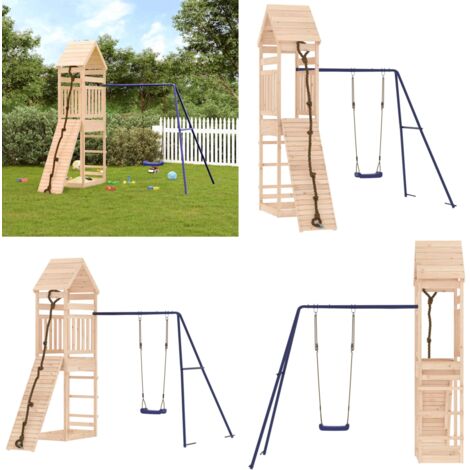 Spielturm Massivholz Kiefer - Holzspielgeräte - Spielturm - Kletterturm - Kiefernholz - Gartenmöbel - Home & Living