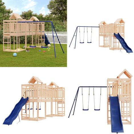 Spielturm Massivholz Kiefer - Holzspielplatz - Spielturm - Kiefernholz - Kletterturm - Spielgeräte - Home & Living