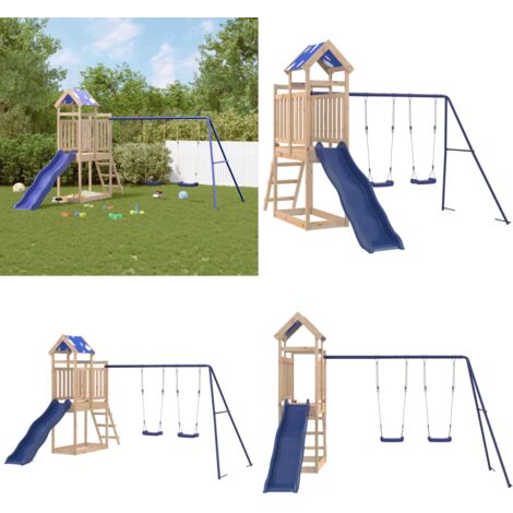 Spielturm Massivholz Kiefer - Kletterturm für Kinder - Spielplatz für Kinder