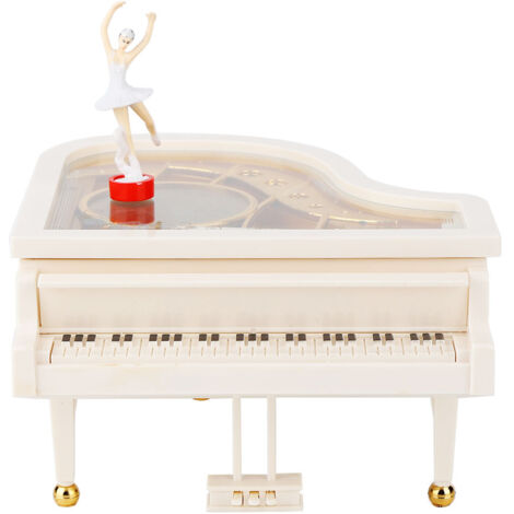 Spieluhr in Klavierform mit Ballerina, dekorative Schmuckschatulle für Kinder – Geschenkidee, Spielzeug und Wohnaccessoires