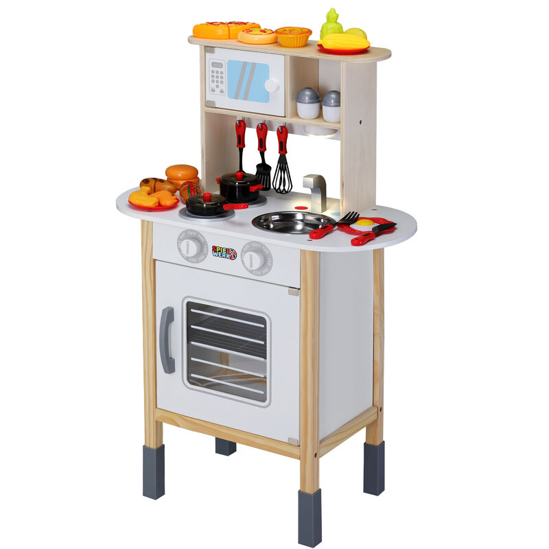 

Cocinita 'Happy Kitchen' cocina de madera juguete para niños 35 accesorios 57x29,5x77/83cm altura ajustable - Spielwerk