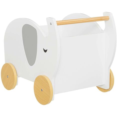 Spielzeugwagen aus Holz ELEFANT auf Rollen, 35 x 30 x 39,7 cm