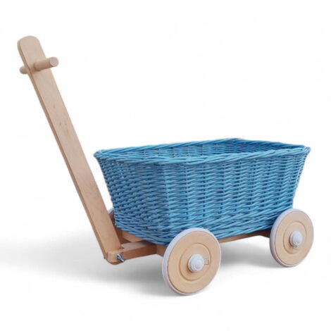 Spielzeugwagen aus Weidengeflecht, Leiter-Spielzeugwagen, Spielzeugkorb aus Weidengeflecht