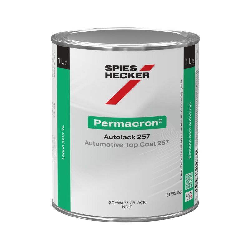 Spies Hecker - Permacron Autolack Série 257 ag 202 Noir lt 3