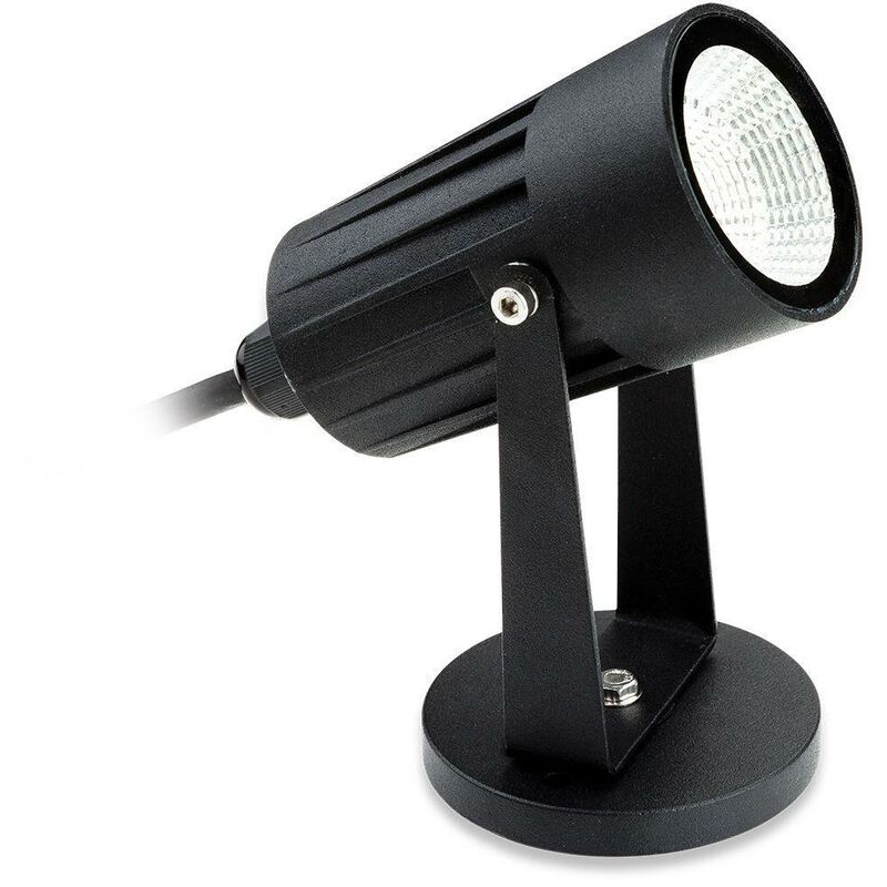 LED 1 Light Outdoor Wall Light & Spike Spot Black IP44 - Firstlight