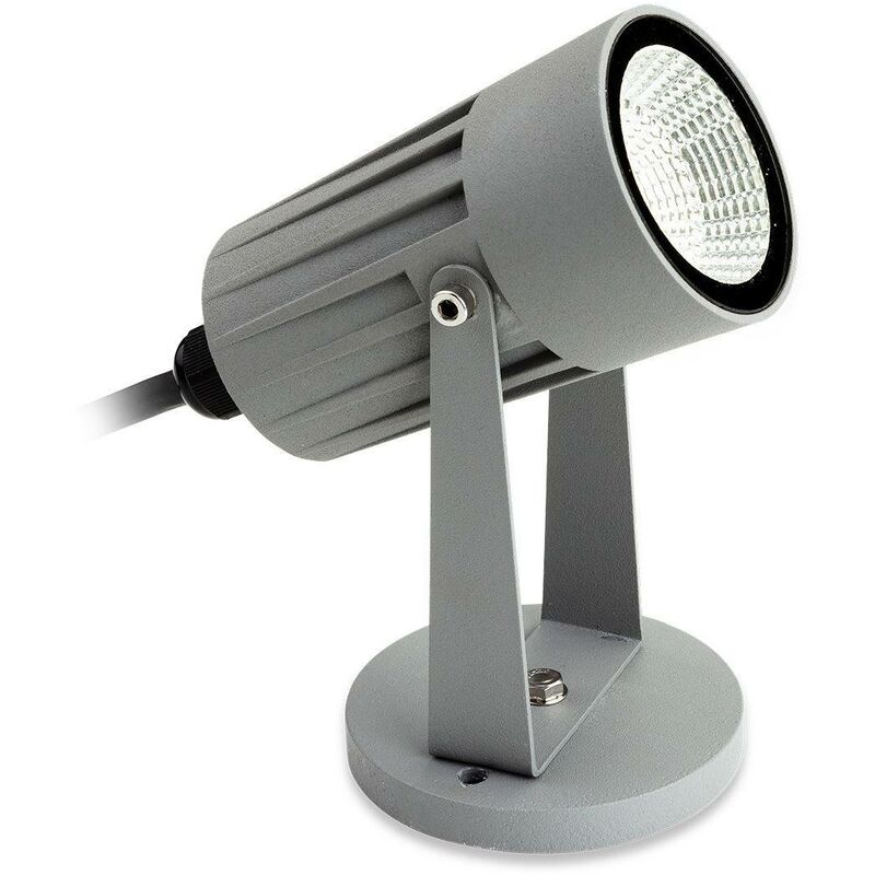 LED 1 Light Outdoor Wall Light & Spike Spot Silver IP44 - Firstlight