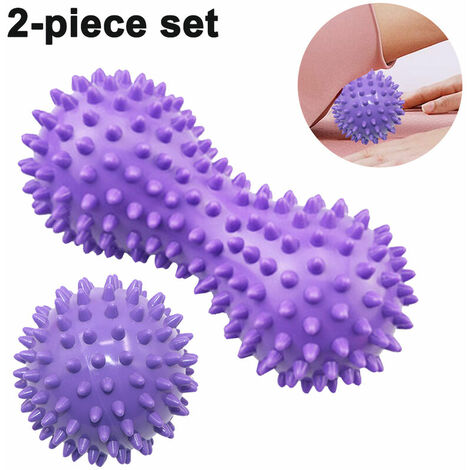 Spike Peanut Roller & Hedgehog Foot Ball Set - Idéal pour les tissus musculaires profonds, les points de déclenchement et la libération myofasciale, la fasciite plantaire, la pression concentrée et le