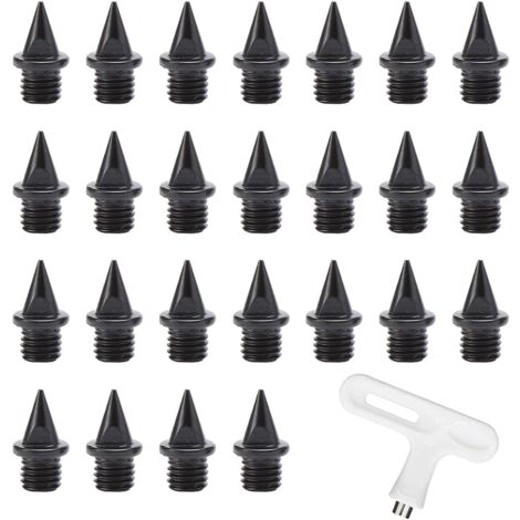 Spikes for Athlete pour L'Athlétisme, Pointes de Chaussures Remplacement, Pointe Athlétisme, Pointes de Rechange pour L'athlétisme, 25 Pièces, avec 1 Clé à Clous