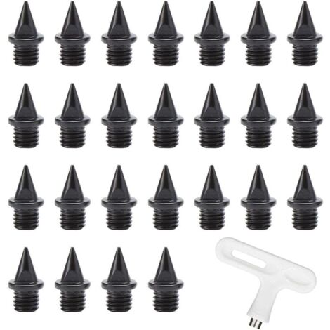 Spikes for Athlete pour L'Athlétisme, Pointes de Chaussures Remplacement, Pointe Athlétisme, Pointes de Rechange pour L'athlétisme, 25 Pièces, avec 1 Clé à Clous