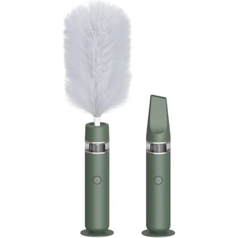 Spin Duster – Plumeau motorisé, brosse rotative télescopique  Outil de collecte de poussière léger, accessoire de nettoyage ergonomique pour les tâches de nettoyage d'intérieur, entretien délicat