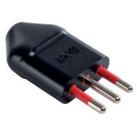 Spina 10A 2P+T, nero, serie Emilia Specialist - Rosi RS9701N