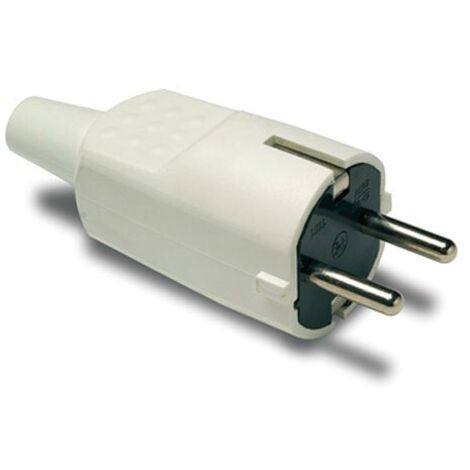 SPINA 2P+T 16A PVC GOMMA BIANCA IP20