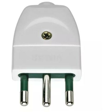Spina 2P+T 16A S17 Assiale Bia ( Vimar Cod. 00202.B )