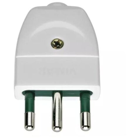 Spina 2P+T 16A S17 Assiale Bia ( Vimar Cod. 00202.B )