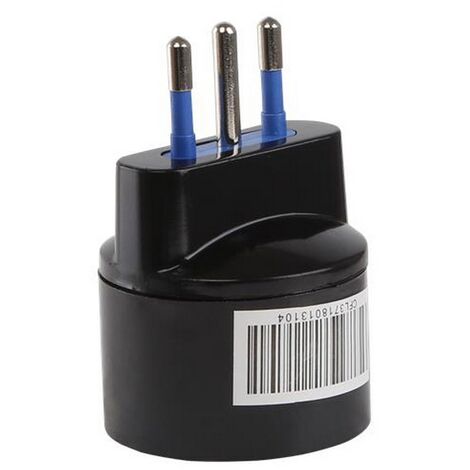 Spina adattatore piccola 10A con Riduttore Schuko nera Aigostar
