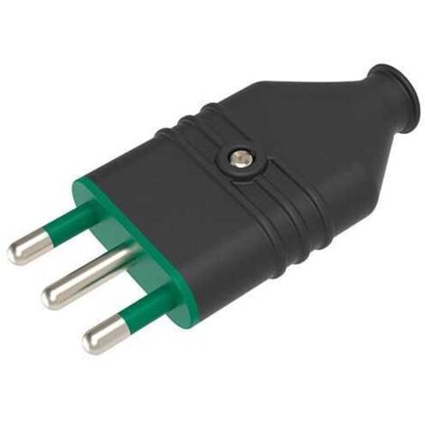 Spina antischiacciamento 16A 2P+T IN PVC Colore Nero