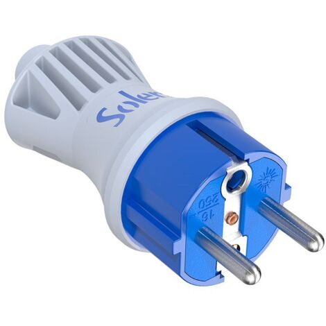 Spina Bipolare 16A 250V con Spine ø4.8mm Materiale Bianco IP44 Fascetta Fascetta Pieghevole 5706CKB Solera