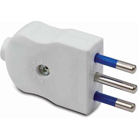 Spina compact 2 poli+t 10 a bianco