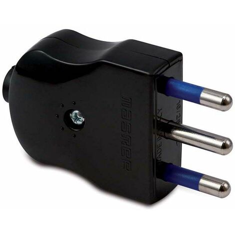 Spina compact 2 poli+t 16 a nero