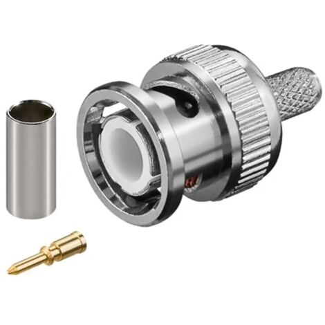 spina connettore RG58 a crimpare volante bnc maschio