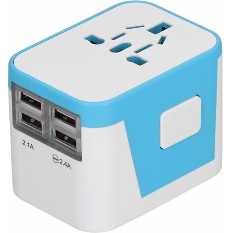 Spina convertitore di potenza, adattatore di alimentazione intelligente ABS portatile per casa e viaggio (blu)