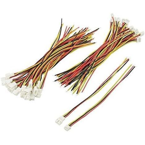 Spina di collegamento maschio femmina 3PIN da 40 pezzi (20 paia) da 2,0 mm con cavo connettore terminale da 10 cm