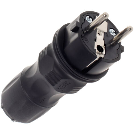 SPINA DIRITTA 2P+Z, 16A EXTREM UNI IP54 NERA - E+97-4460