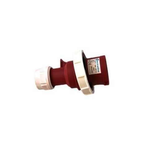 SPINA DIRITTA INDUSTRIALE IEC 16A ROSSA