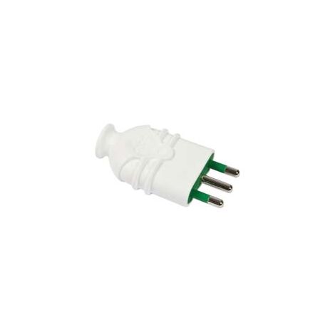 SPINA DRITTA 2 POLI + TERRA BIANCA HI-PRO- - bianca 16A 80110 - 5 pezzi FANTON