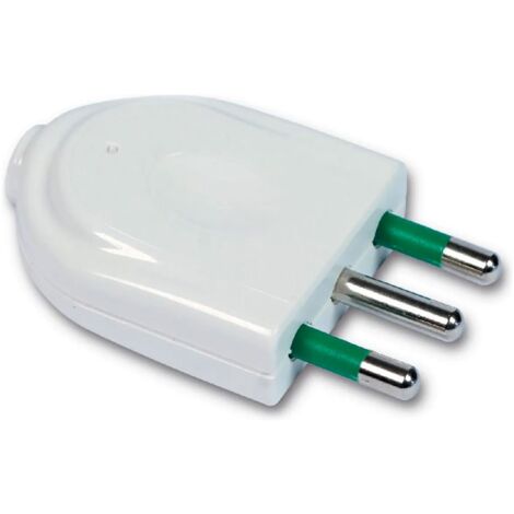 Spina dritta Fanton 2P+T 10A S11 250V IP20 Bianco 82510-E
