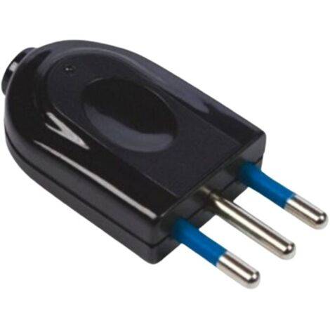 Spina dritta Fanton 2P+T 10A S11 250V IP20 Nero 82511-E
