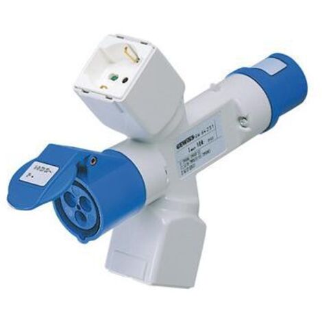 Spina Elettrica Accoppiata Ic 2P+T 230V-Biv.P30/P17 ( GEWISS cod. GW64231 )