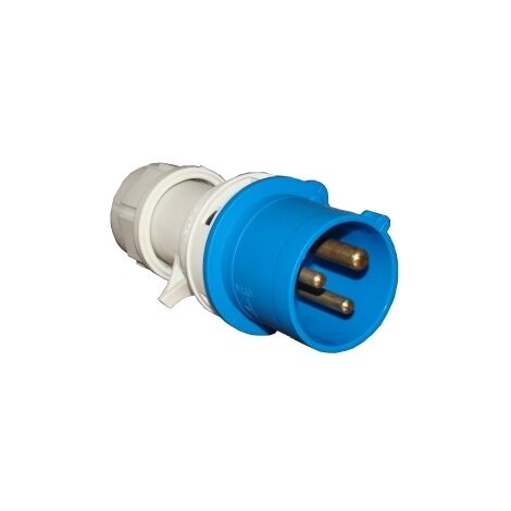 Spina elettrica industriale CEE 2P+T 220V blu
