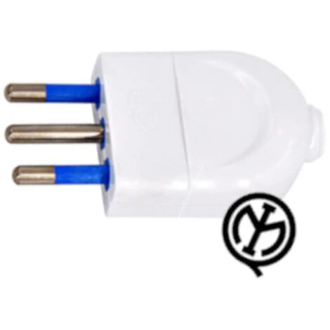 spina elettrica prolunga cavo elettrico 2p+t volante bianco 10A maschio