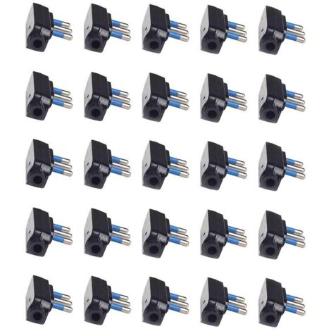 Spina Elettrica Salvaspazio Laterale 2P+T 16A 25V Max 1500W Nero