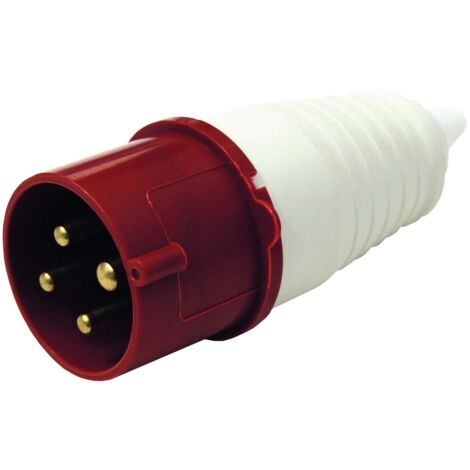 Spina IEC 16A 3P+T 380V IP44 Rossa Electraline